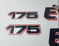 Evinrude 175HP E-tec White Cowl Outboard Decal Kit